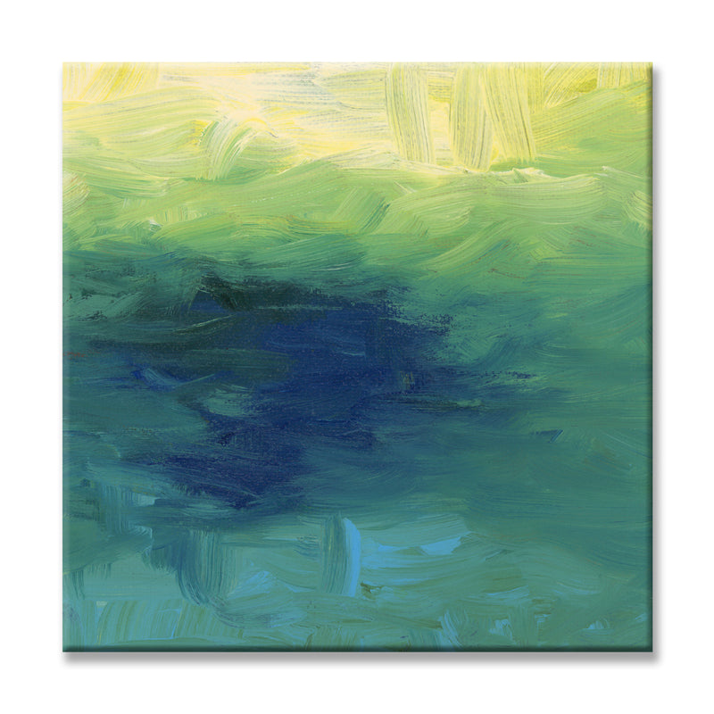 Blue Waters' Wrapped Canvas Abstract Wall Art