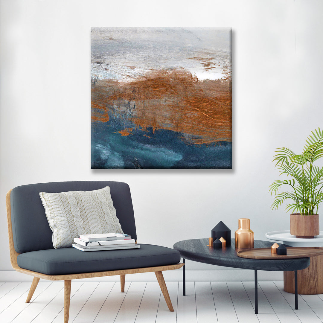 Copperize' Wrapped Canvas Abstract Wall Art