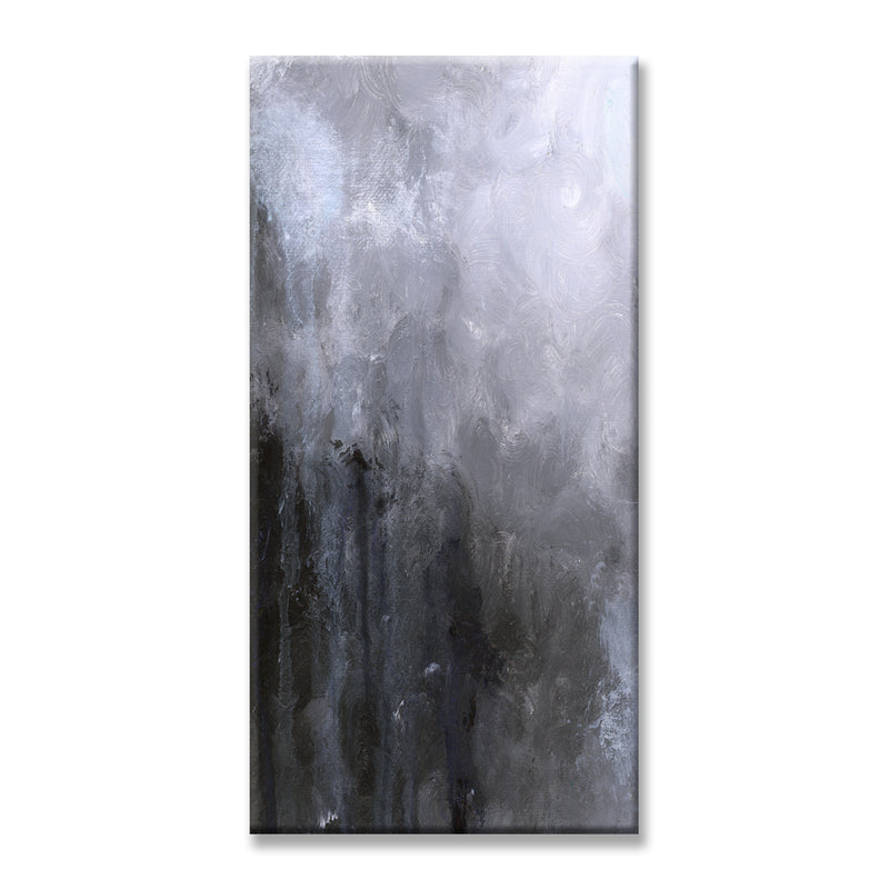 Licorice Rain' Wrapped Canvas Abstract Wall Art
