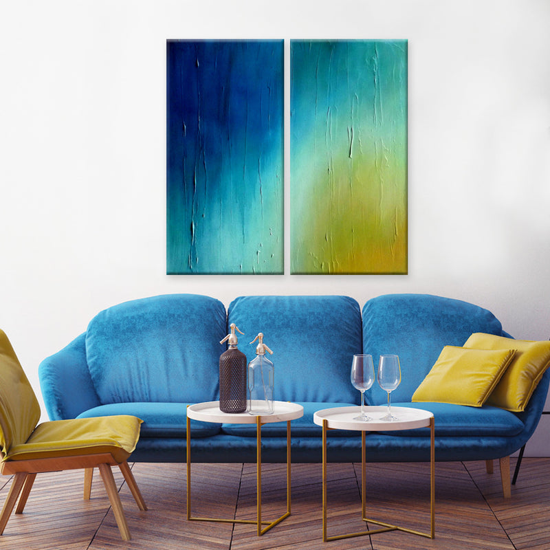 Sunrise' 2-Pc Wrapped Canvas Abstract Wall Art Set