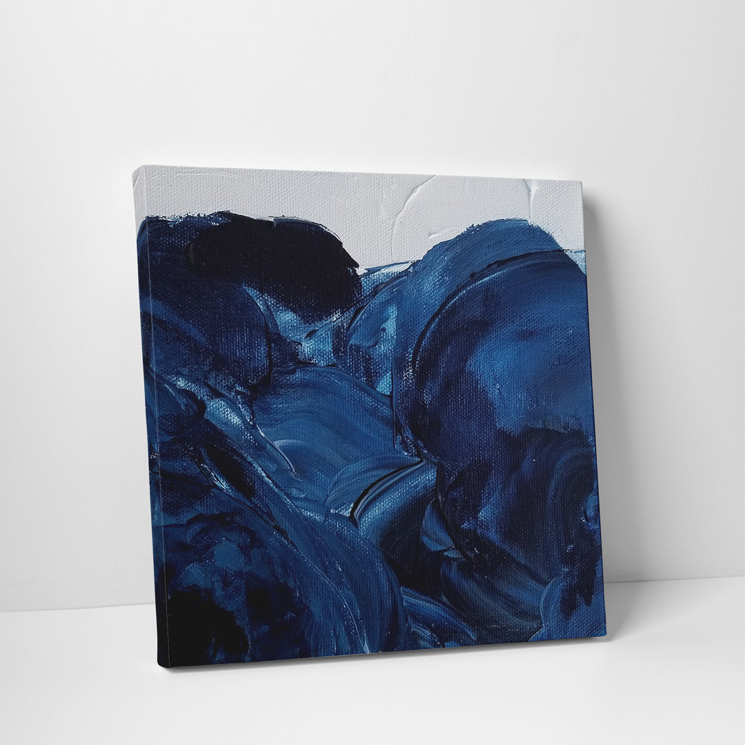 'Deep Bubble Blues' Wrapped Canvas Wall Art