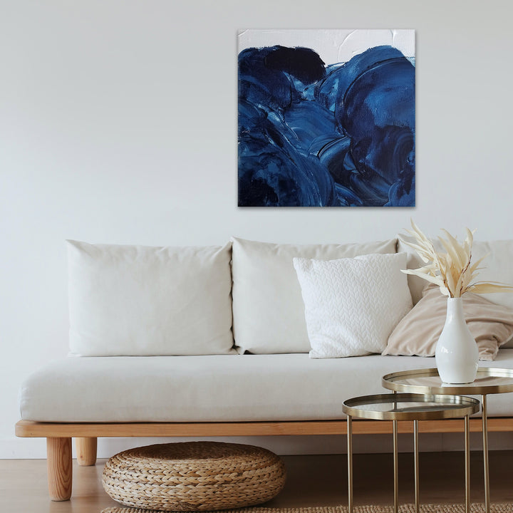 'Deep Bubble Blues' Wrapped Canvas Wall Art