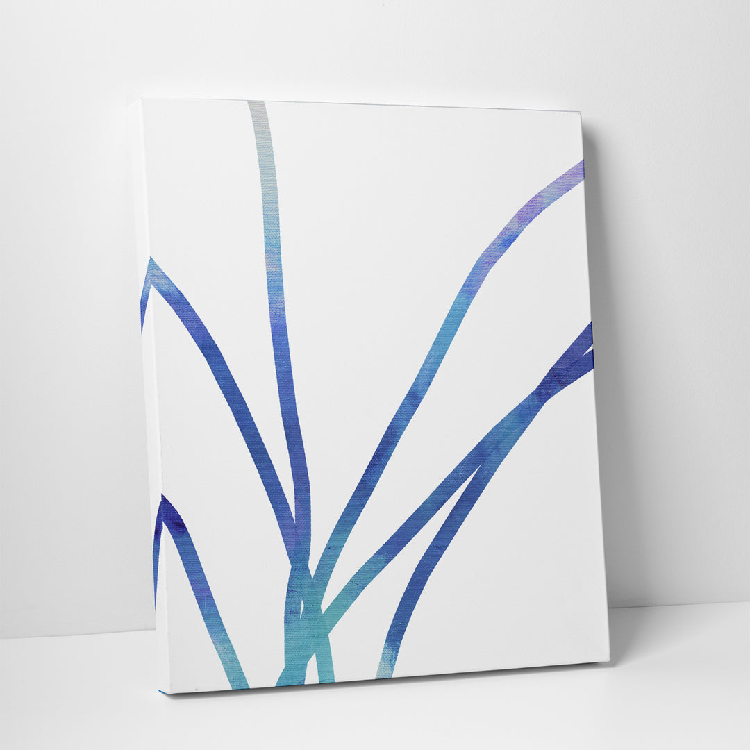 'Budding Blues' Wrapped Canvas Wall Art
