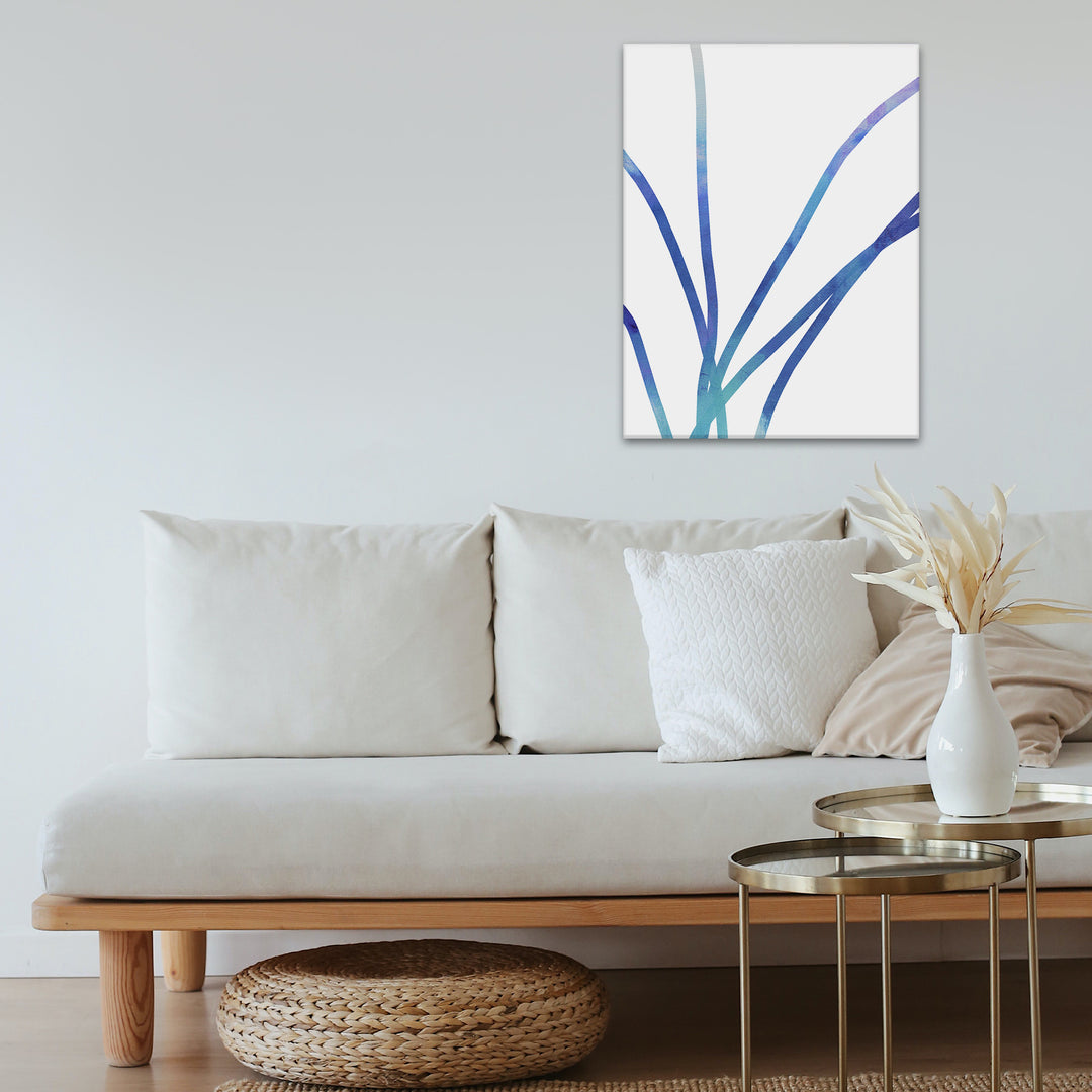 'Budding Blues' Wrapped Canvas Wall Art