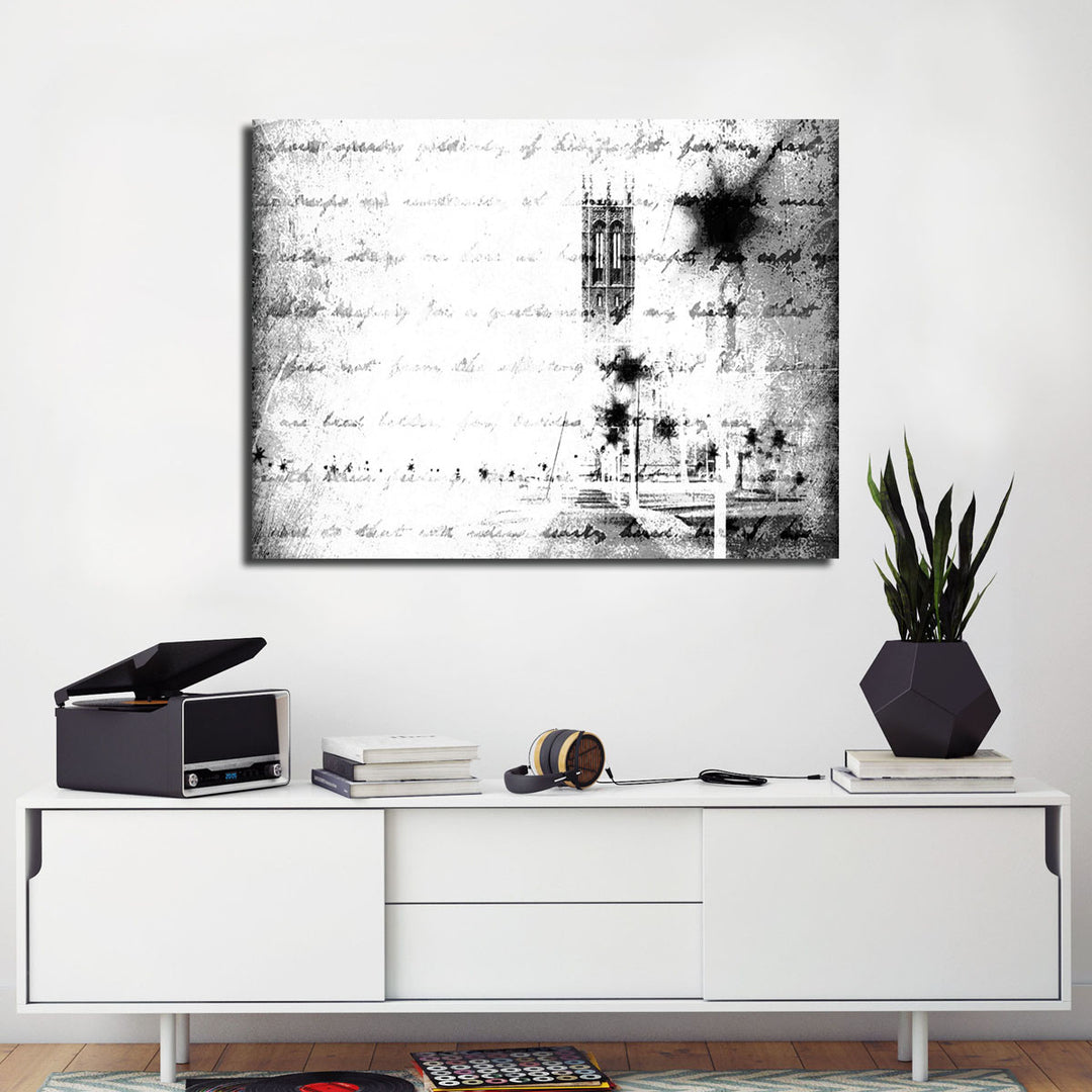 Ready2HangArt Indoor/Outdoor Wall Décor 'Monochrome Scripts' in ArtPlexi by NXN Designs
