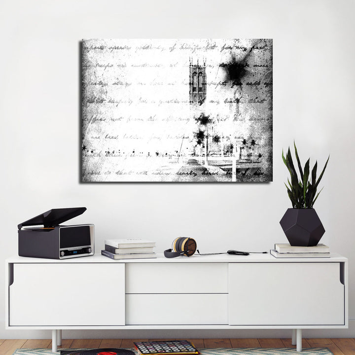 Ready2HangArt Indoor/Outdoor Wall Décor 'Monochrome Scripts' in ArtPlexi by NXN Designs