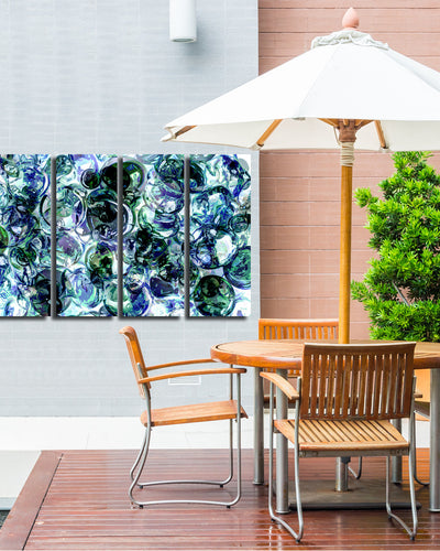 Ready2HangArt Indoor/Outdoor 4 Piece Wall Art Set 'Color Clusters' in ArtPlexi