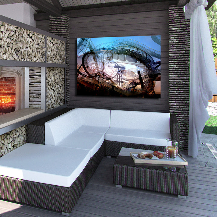 Ready2HangArt Indoor/Outdoor Wall Décor 'Mad House' in ArtPlexi by NXN Designs