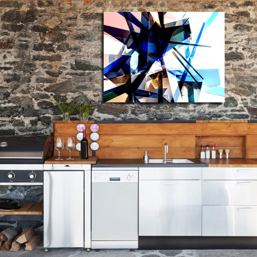 Ready2HangArt Indoor/Outdoor Wall Décor 'Vibrant Geo' in ArtPlexi by NXN Designs