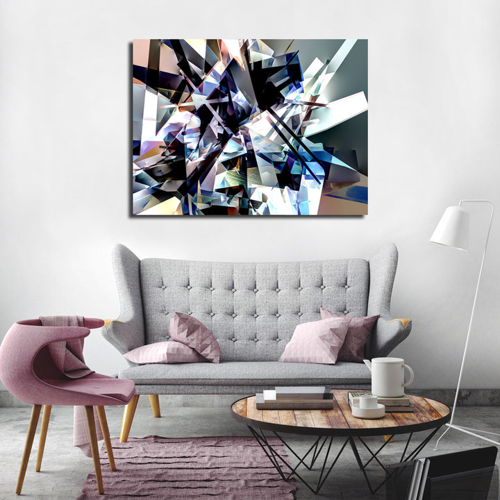 Ready2HangArt Indoor/Outdoor Wall Décor 'Vibrant Geo III' in ArtPlexi by NXN Designs
