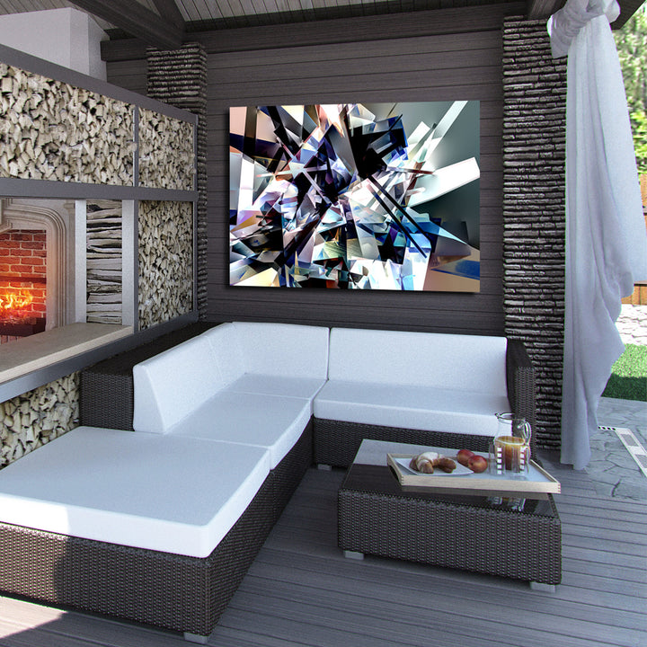 Ready2HangArt Indoor/Outdoor Wall Décor 'Vibrant Geo III' in ArtPlexi by NXN Designs