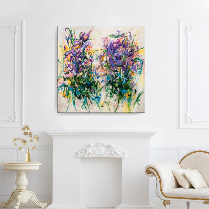 One of a Kind Original 'Gathering the Violets' by Karen H. Salup