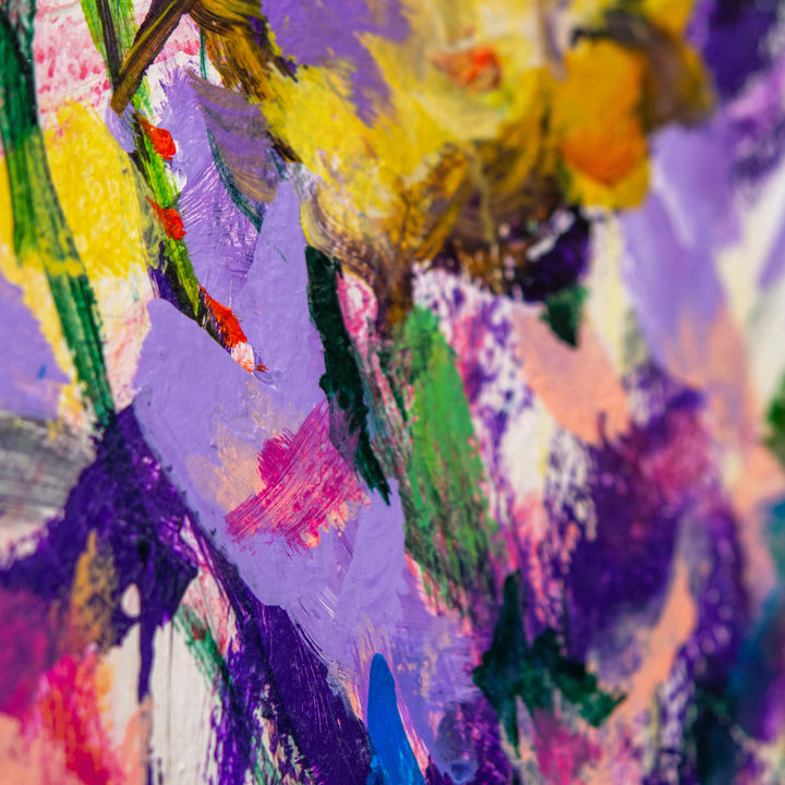 One of a Kind Original 'Gathering the Violets' by Karen H. Salup