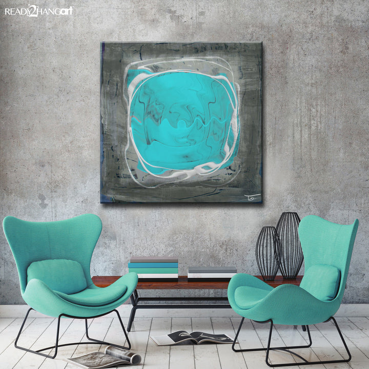 Aqueous Trance IX' Wrapped Canvas Wall Art