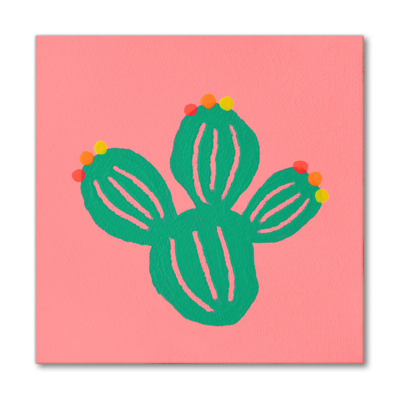 'Cactus' Wrapped Canvas Wall Art