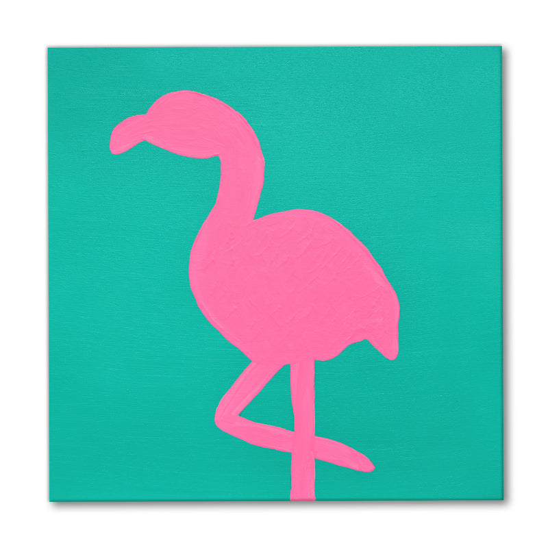 'Flamingo' Wrapped Canvas Wall Art