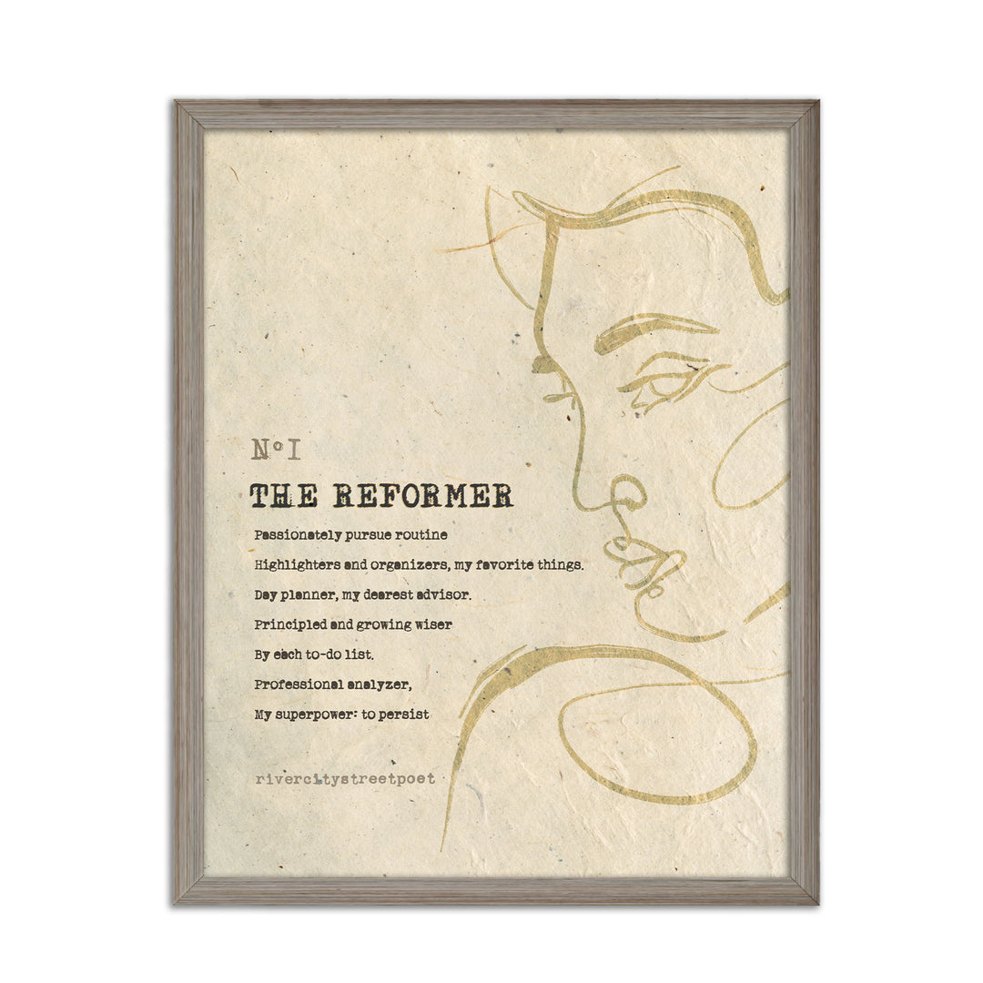 Enneagram No.1 'The Reformer' Poetic Wall Art