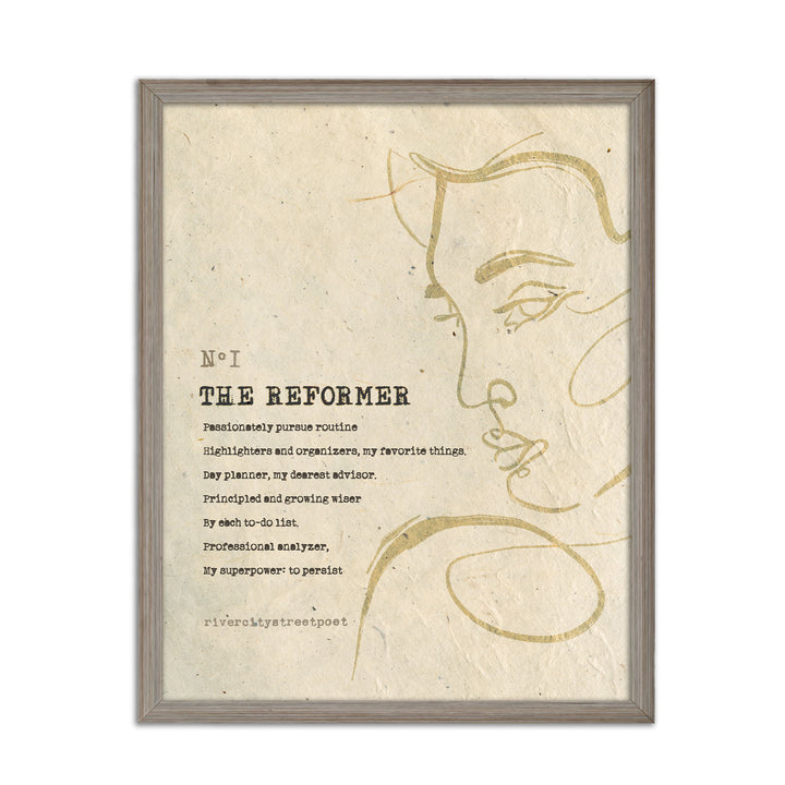 Enneagram No.1 'The Reformer' Poetic Wall Art