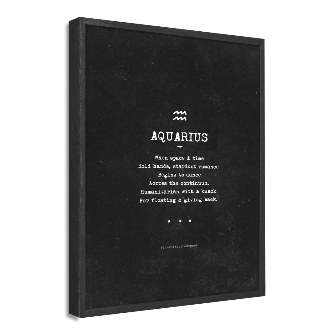 Zodiac - Aquarius' Wall Art Print