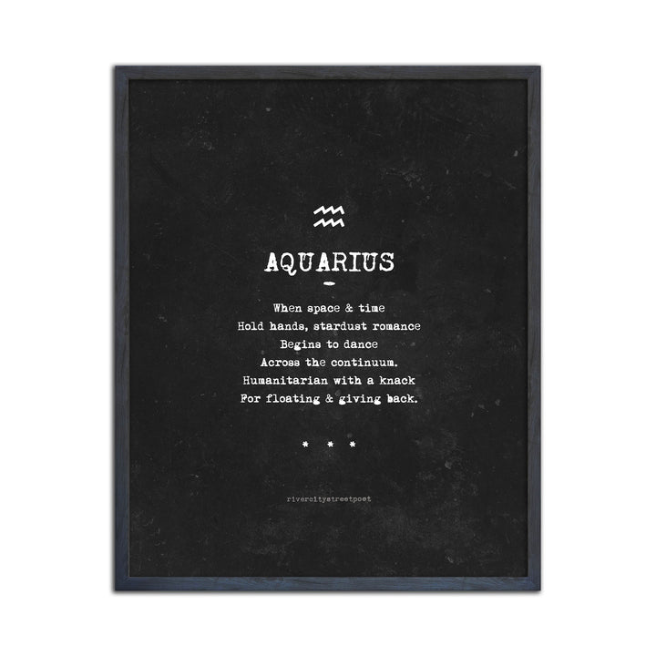 Zodiac - Aquarius' Wall Art Print
