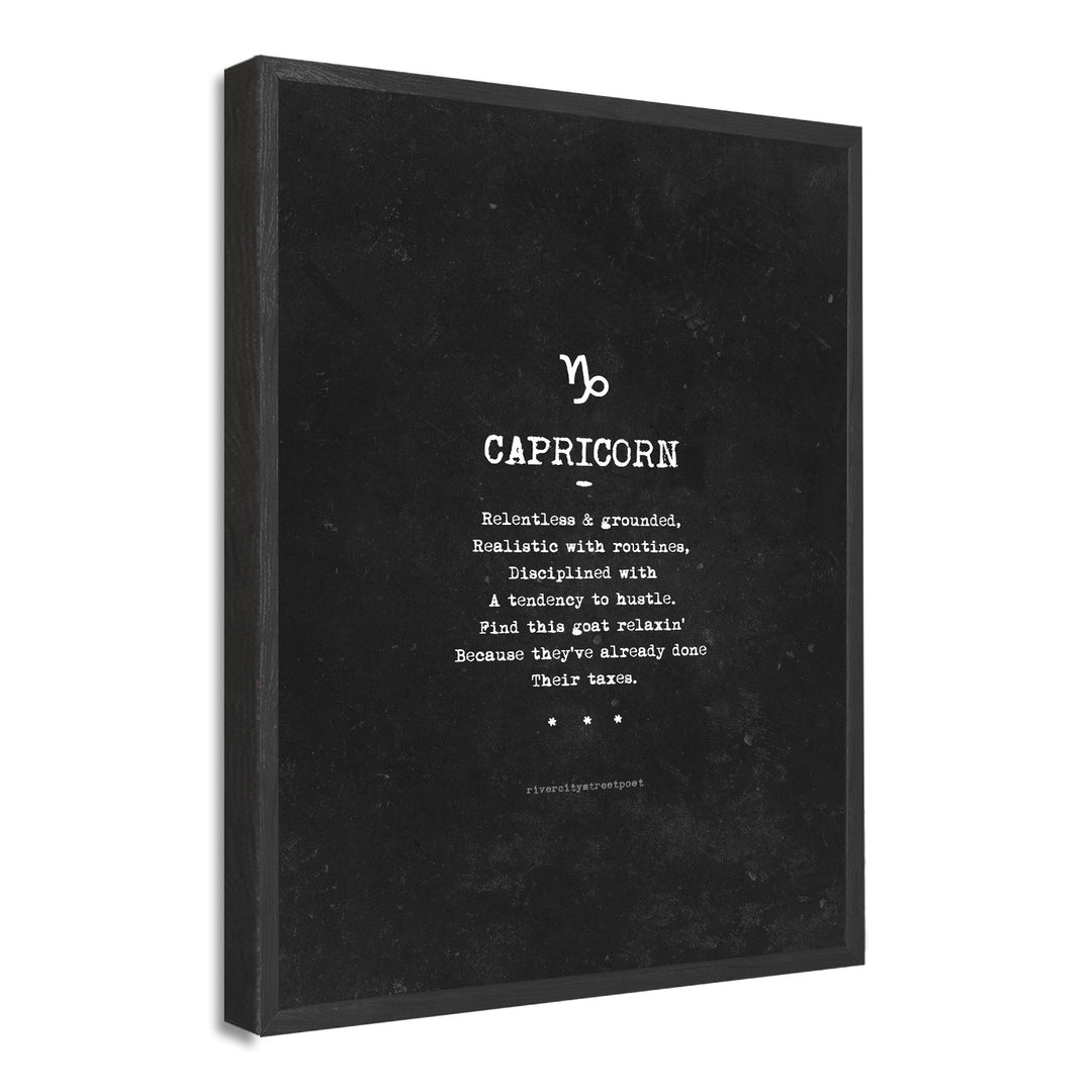 Zodiac - Capricorn' Wall Art Print