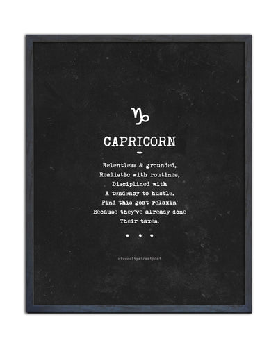 Zodiac - Capricorn' Wall Art Print