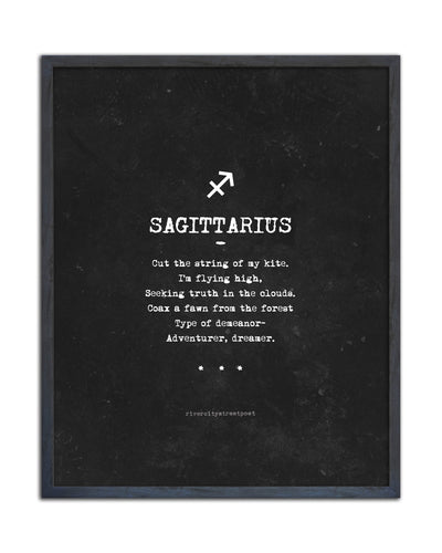 Zodiac - Sagittarius' Wall Art Print
