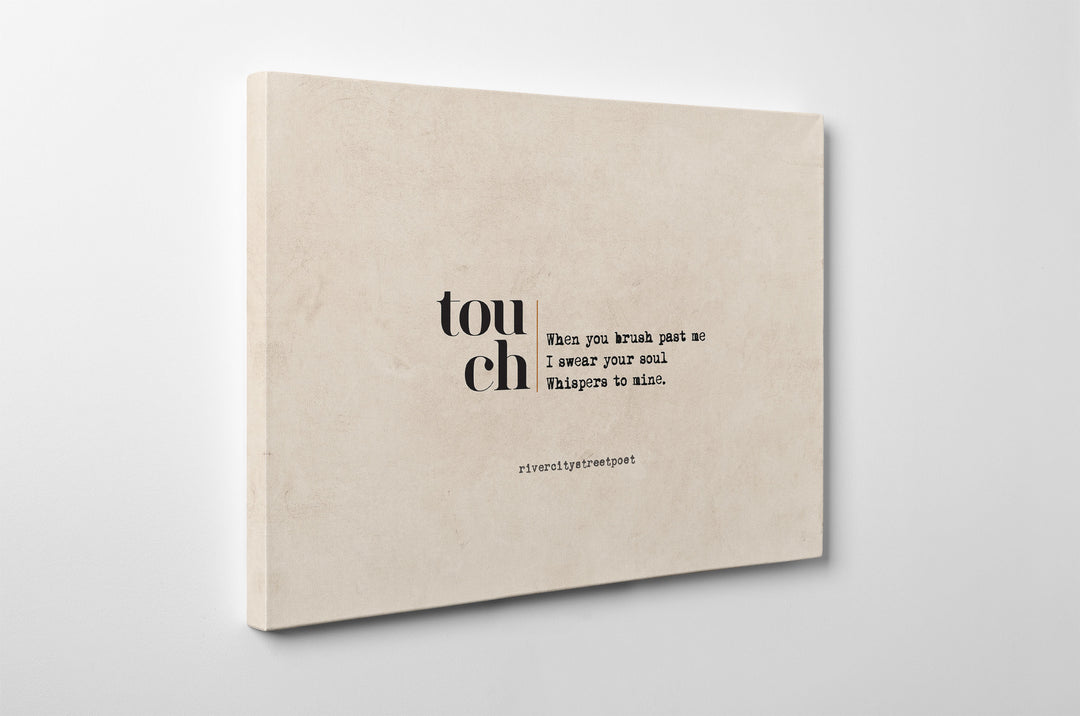 Love Languages - Touch' Poetic Wall Art by River City Street Poet