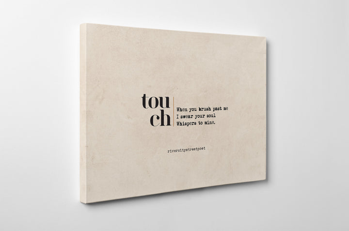 Love Languages - Touch' Poetic Wall Art by River City Street Poet
