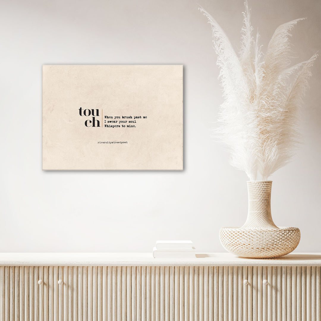 Love Languages - Touch' Poetic Wall Art by River City Street Poet