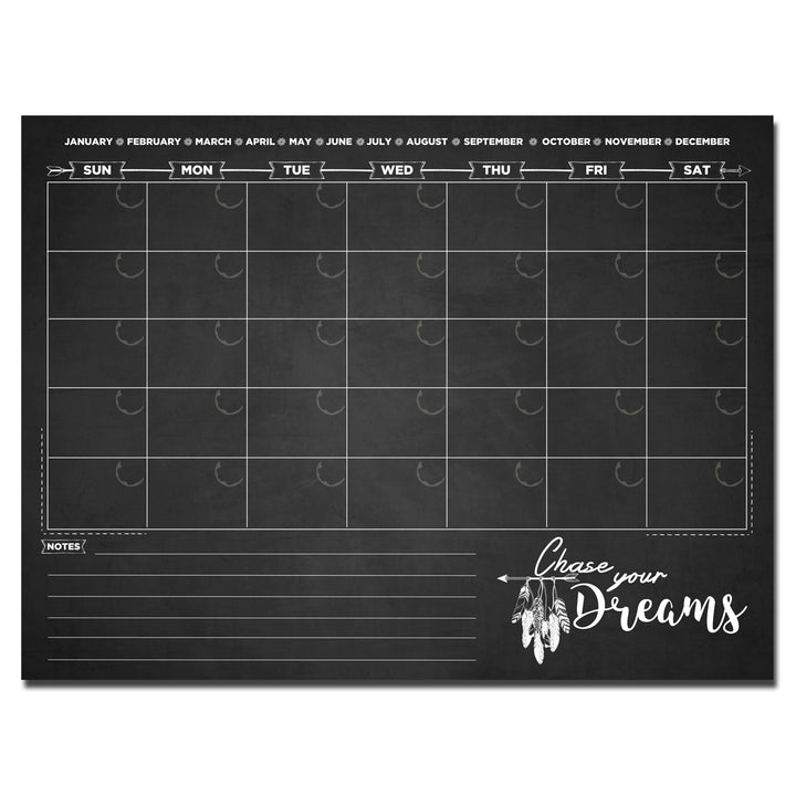 R2H Methods 'Chase Your Dreams' Dry Erase Monthly Calendar on ArtPlexi
