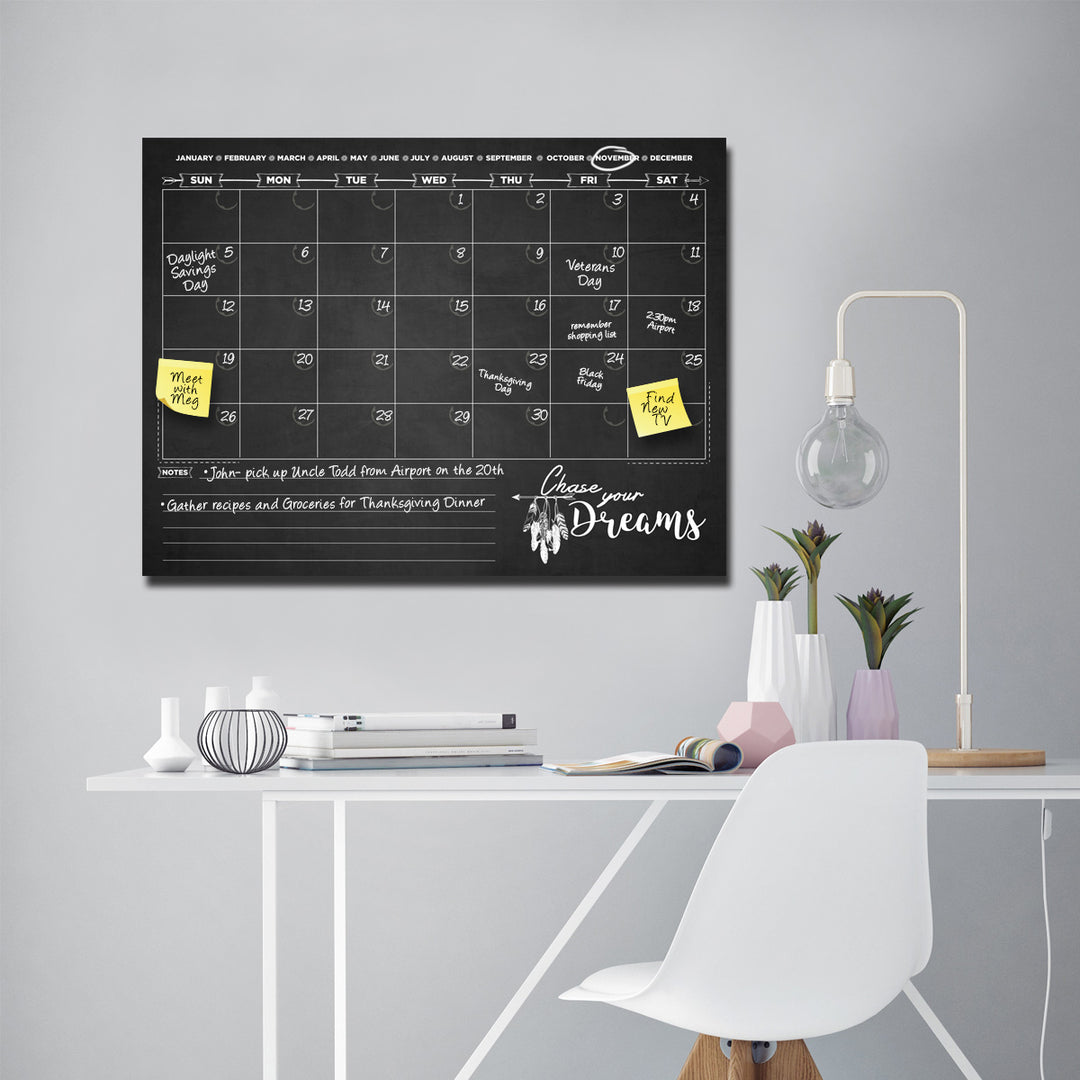 R2H Methods 'Chase Your Dreams' Dry Erase Monthly Calendar on ArtPlexi