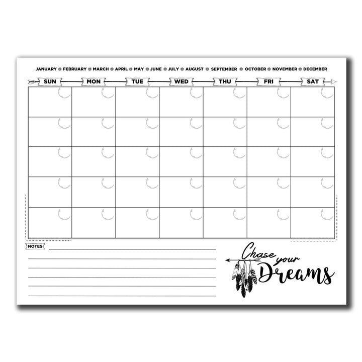 R2H Methods 'Chase Your Dreams' Dry Erase Monthly Calendar on ArtPlexi