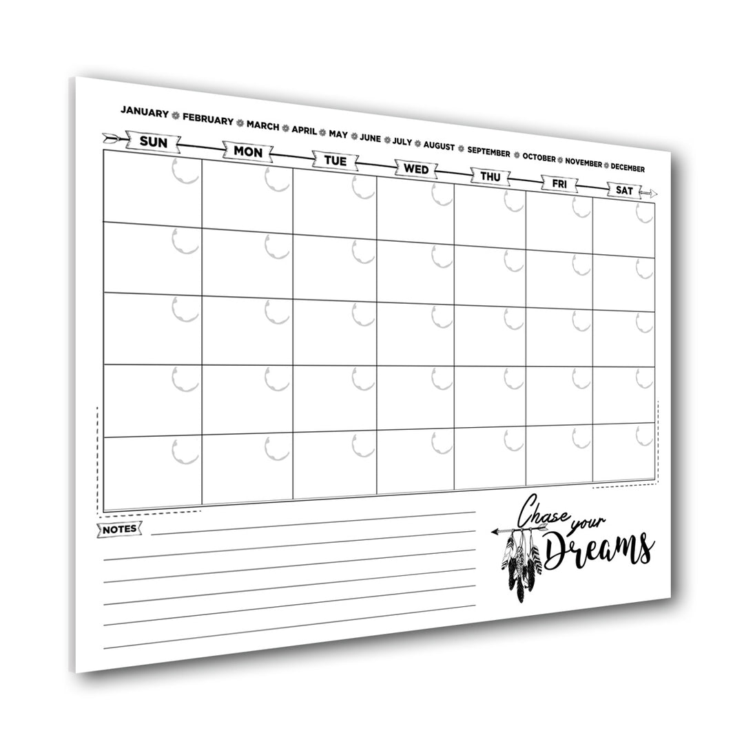 R2H Methods 'Chase Your Dreams' Dry Erase Monthly Calendar on ArtPlexi