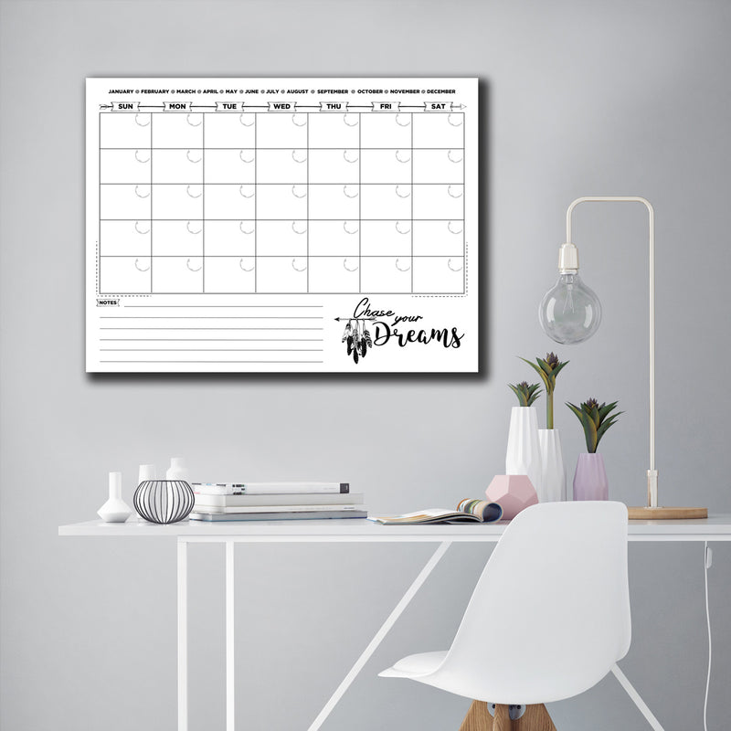 R2H Methods 'Chase Your Dreams' Dry Erase Monthly Calendar on ArtPlexi