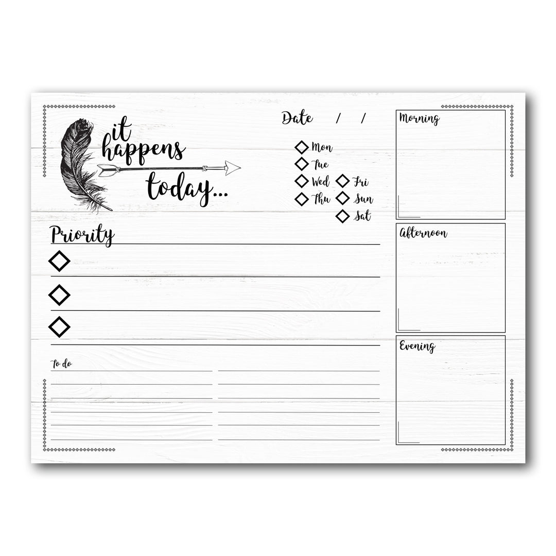 R2H Methods 'It Happens Today' Dry Erase Daily Planner on ArtPlexi