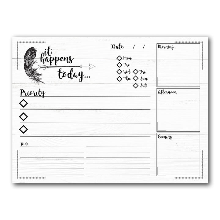 R2H Methods 'It Happens Today' Dry Erase Daily Planner on ArtPlexi