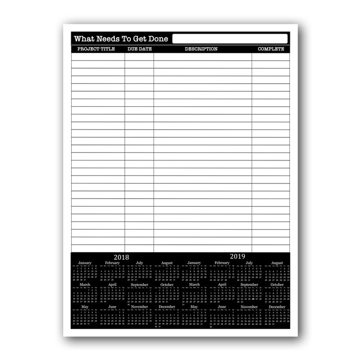 R2H Methods 'What Needs to Get Done' Dry Erase Task Planner on ArtPlexi