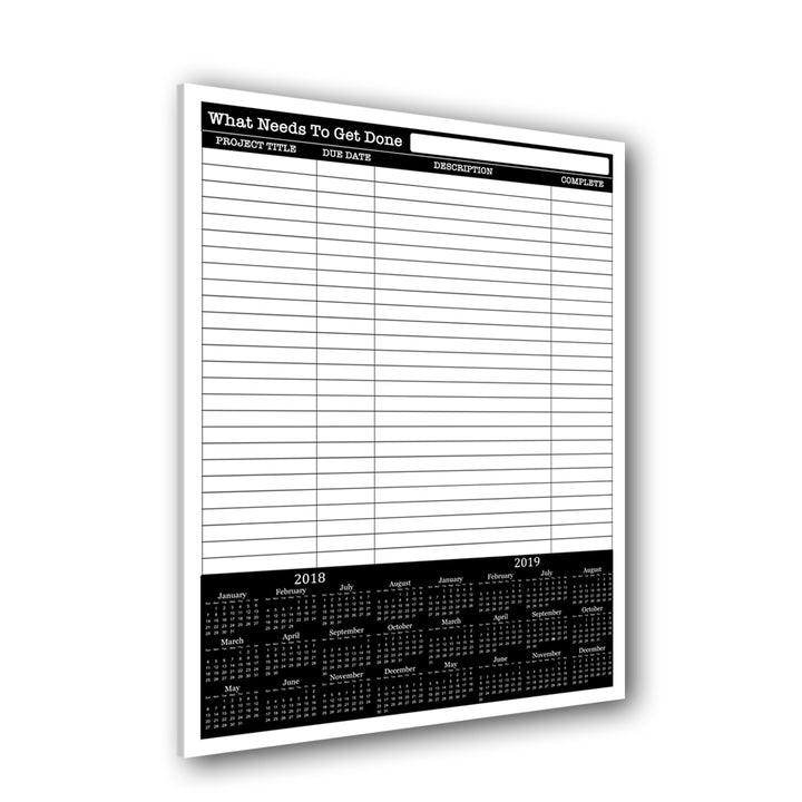 R2H Methods 'What Needs to Get Done' Dry Erase Task Planner on ArtPlexi