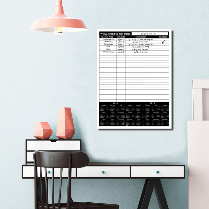 R2H Methods 'What Needs to Get Done' Dry Erase Task Planner on ArtPlexi