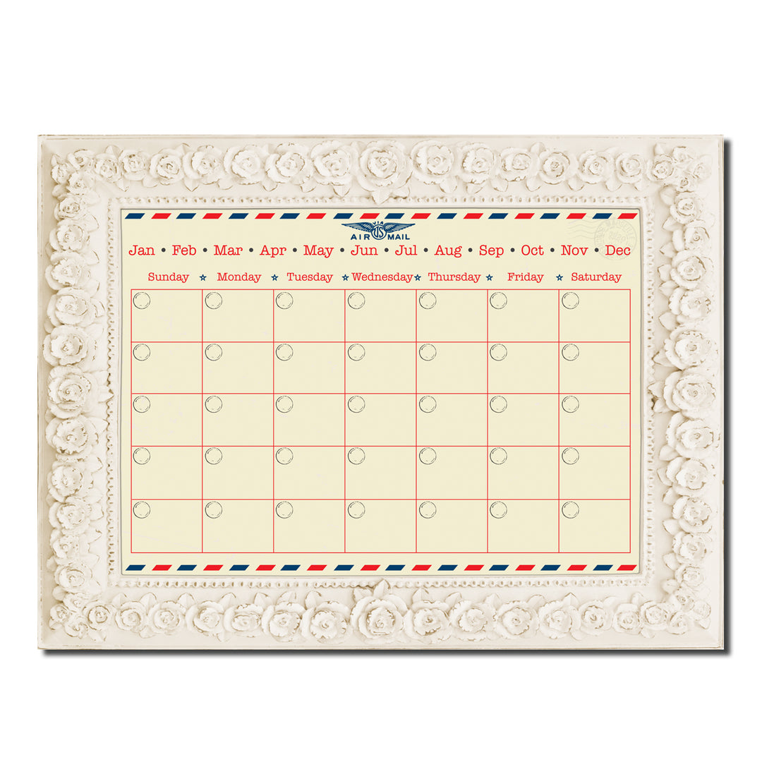 Postal' Dry Erase Monthly Calendar on ArtPlexi