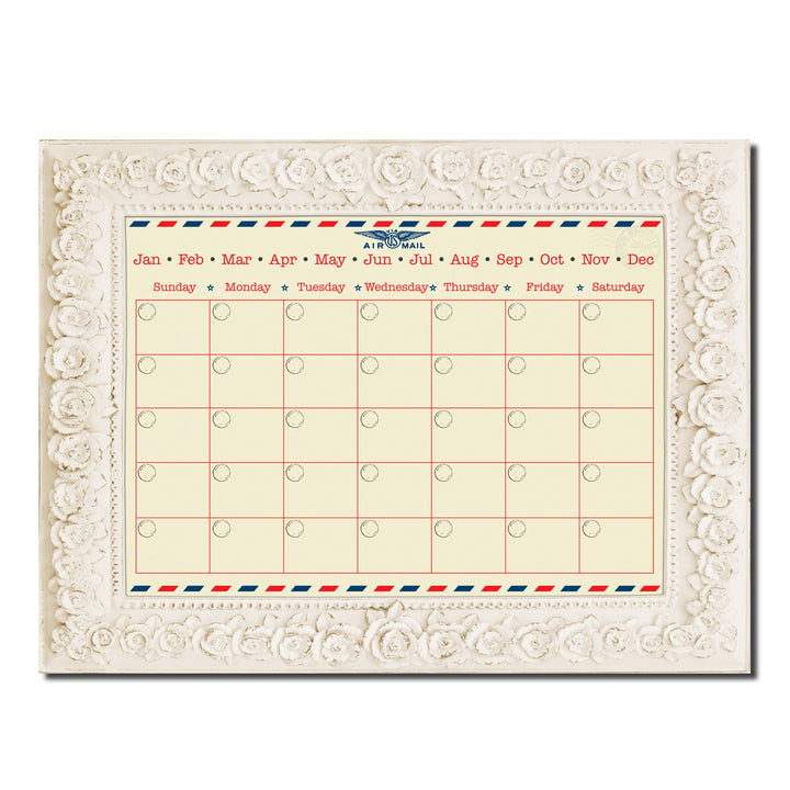 Postal' Dry Erase Monthly Calendar on ArtPlexi