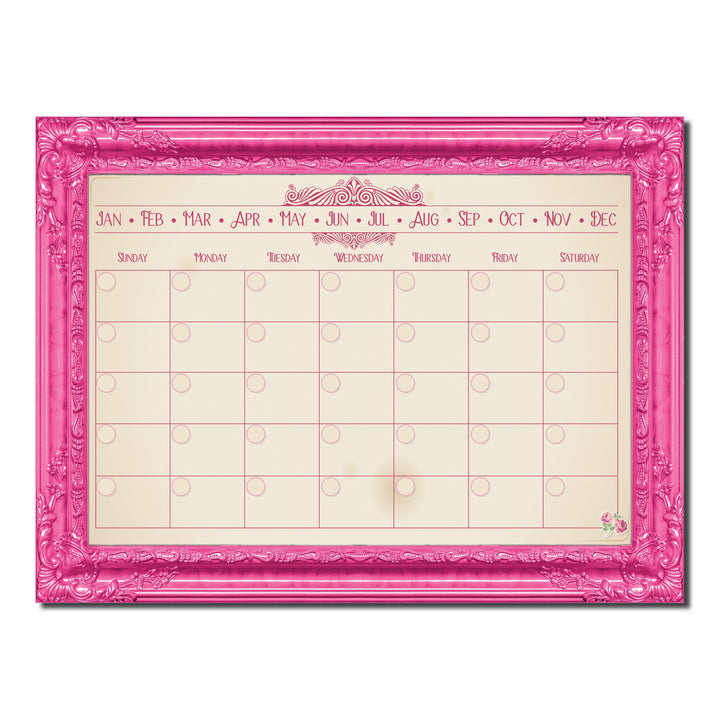 Prettier in Pink' Dry Erase Monthly Calendar on ArtPlexi