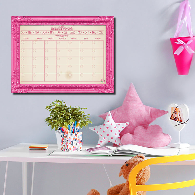 Prettier in Pink' Dry Erase Monthly Calendar on ArtPlexi