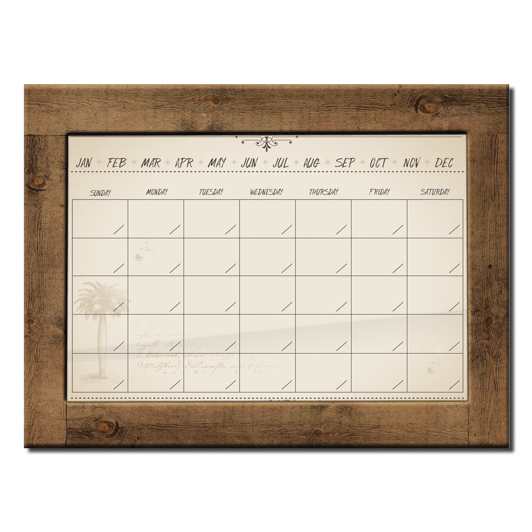 Natural' Dry Erase Monthly Calendar on ArtPlexi