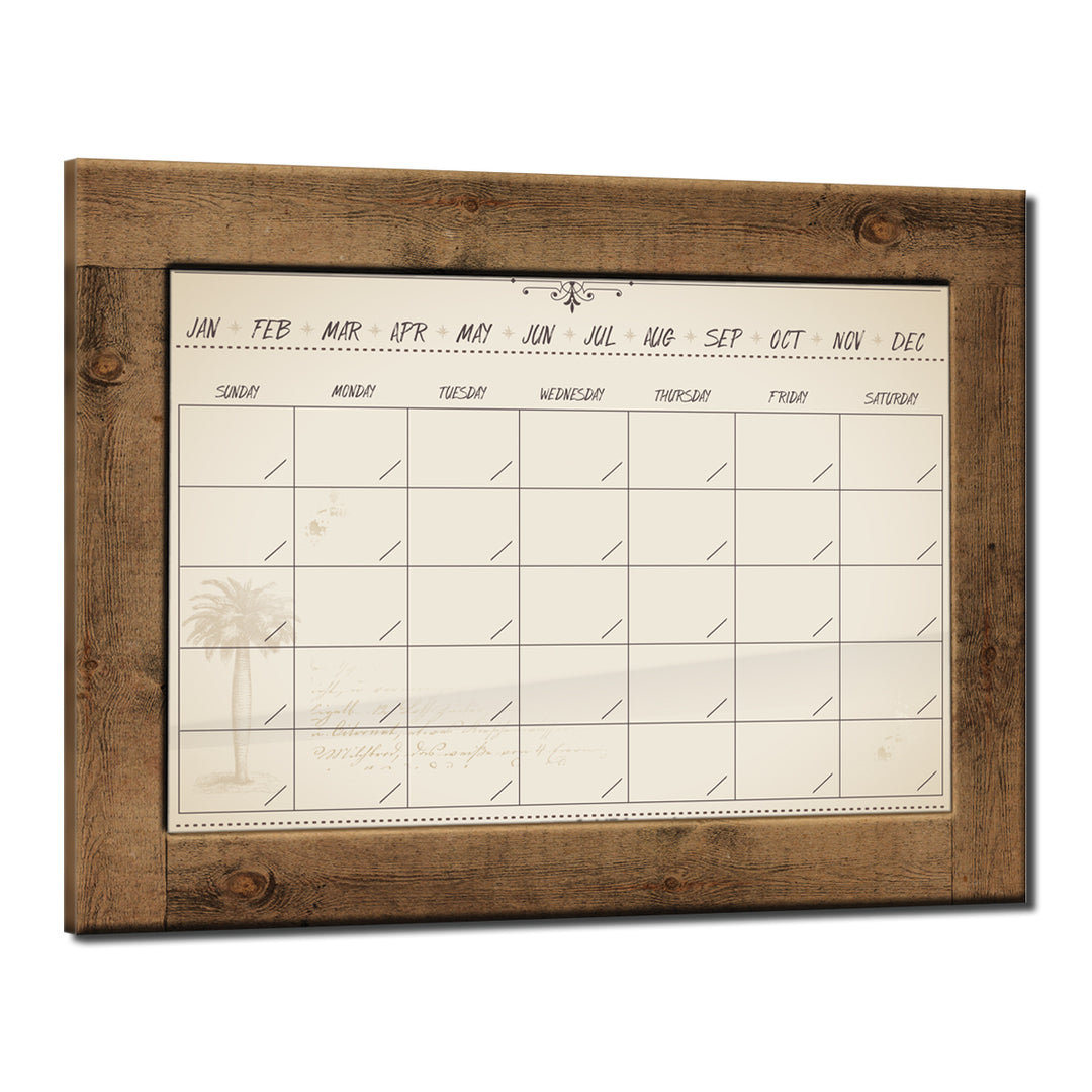 Natural' Dry Erase Monthly Calendar on ArtPlexi