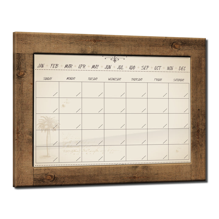 Natural' Dry Erase Monthly Calendar on ArtPlexi