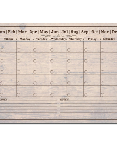 Rustic' Dry Erase Monthly Calendar on ArtPlexi