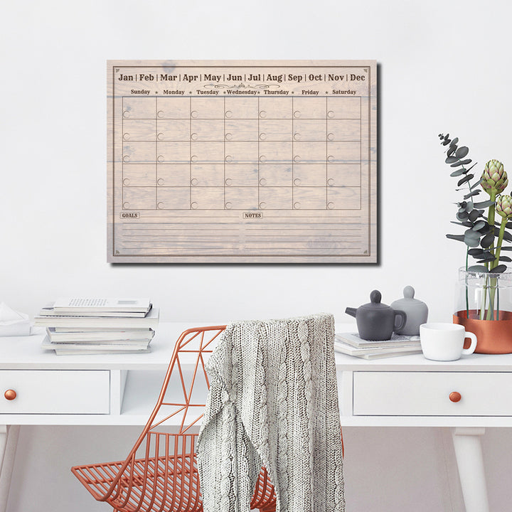 Rustic' Dry Erase Monthly Calendar on ArtPlexi