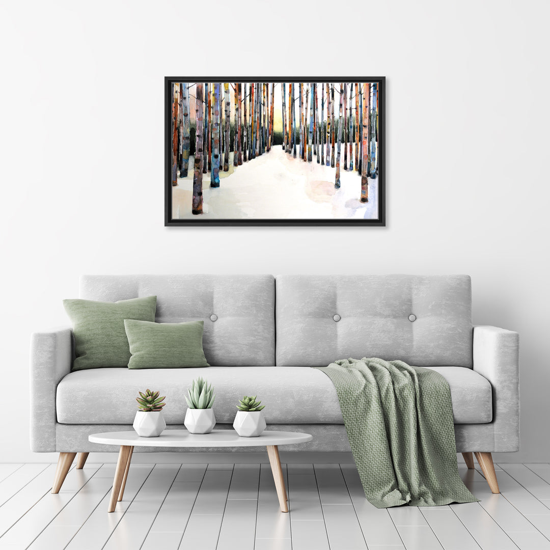 Winter Grove Framed Canvas Wall Art